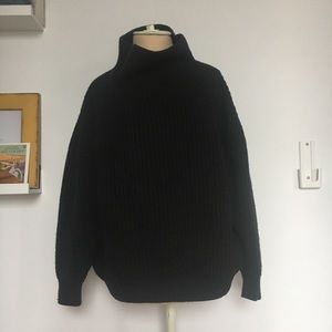 Wilfred Mock Neck Oversize Sweater in Black